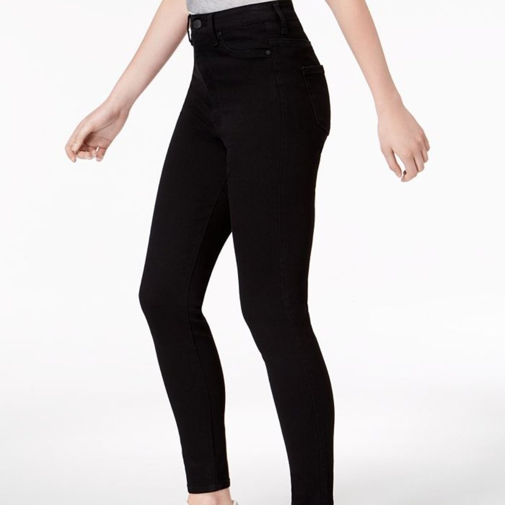 Junior's Size 7 Celebrity Pink Black Skinny High Rise Jeggings